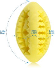 Load image into Gallery viewer, Fluffy Paws Dog Treat Ball, Soft Rubber Dog Toy Chewing Feed Ball (Dental Treat & Bite Resistant) Durable Non-Toxic Teething, IQ Training & Playing, for Small and Medium Dog Puppy, Yellow