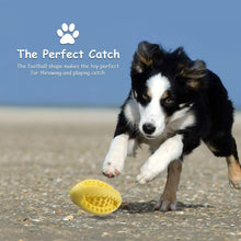 Load image into Gallery viewer, Fluffy Paws Dog Treat Ball, Soft Rubber Dog Toy Chewing Feed Ball (Dental Treat & Bite Resistant) Durable Non-Toxic Teething, IQ Training & Playing, for Small and Medium Dog Puppy, Yellow