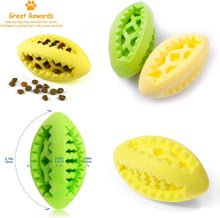 Load image into Gallery viewer, Fluffy Paws Dog Treat Ball, Soft Rubber Dog Toy Chewing Feed Ball Green & Yellow Combo