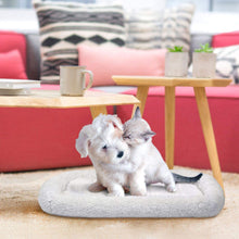Load image into Gallery viewer, Fluffy Paws Foldable Soft Fleece Pet Crate Mat Bed with Accessories Pocket for Crates, Pet Carriers - for Dogs & Cats, Machine Washable, Anti-Skid Bottom - Small 23” x 18” x 3”