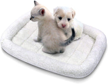 Load image into Gallery viewer, Fluffy Paws Foldable Soft Fleece Pet Crate Mat Bed with Accessories Pocket for Crates, Pet Carriers - for Dogs & Cats, Machine Washable, Anti-Skid Bottom - Small 23” x 18” x 3”