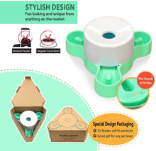 Load image into Gallery viewer, Fluffy Paws Smart Pet Tri-Feeder - Healthy Slow Eating Feeder Designed for Multi-Dogs or Cats with Non-Slip Base Pads, Anti-Gulping & Stop Food Competition, Dispense Dog or Cat Food, BPA Free