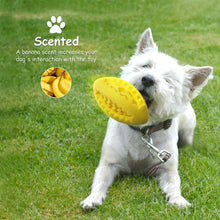 Load image into Gallery viewer, Fluffy Paws Dog Treat Ball, Soft Rubber Dog Toy Chewing Feed Ball (Dental Treat & Bite Resistant) Durable Non-Toxic Teething, IQ Training & Playing, for Small and Medium Dog Puppy, Yellow