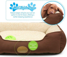 Load image into Gallery viewer, Fluffy Paws Pet Lounger Pet Bed Premium Bedding with Super Soft Padding and Anti-Skid Bottom for Dogs &amp; Cats [Lightweight, Self-Warming], Brown - Large 31&quot; x 25&quot; x 8
