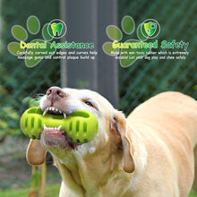 Load image into Gallery viewer, Fluffy Paws Dog Treat Chew Toy, Dumbbell Shaped Rubber Pet Toy Feed Bone (Dental Treat & Bite Resistant) Durable Non Toxic Strong, Teething, IQ Training, Chewing, Playing for Small and Medium Dog Puppy