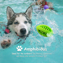 Load image into Gallery viewer, Fluffy Paws Dog Treat Ball, Soft Rubber Dog Toy Chewing Feed Ball (Dental Treat & Bite Resistant) Durable Non-Toxic Teething, IQ Training & Playing for Small and Medium Dog Puppy, Green