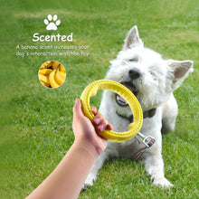 Load image into Gallery viewer, Fluffy Paws Dog Chewing Ring, 7" Soft Rubber Ring Dental Chewing Teething Biting Chasing Training Toy for Small and Medium Dog Puppy, Yellow