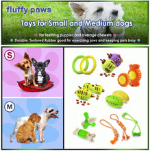 Load image into Gallery viewer, Fluffy Paws Dog Tennis Ball, Squeaky Dog Toy with Textured Round Squeaky Rubber, Clean Teeth, Massage Gums, Pet Toy IQ Training Playing and Chewing, Orange for Small and Medium Dog Puppy