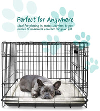 Load image into Gallery viewer, Fluffy Paws Foldable Soft Fleece Pet Crate Mat Bed with Accessories Pocket for Crates, Pet Carriers - for Dogs & Cats, Machine Washable, Anti-Skid Bottom - Small 23” x 18” x 3”