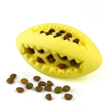 Load image into Gallery viewer, Fluffy Paws Dog Treat Ball, Soft Rubber Dog Toy Chewing Feed Ball (Dental Treat & Bite Resistant) Durable Non-Toxic Teething, IQ Training & Playing, for Small and Medium Dog Puppy, Yellow
