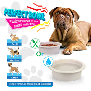 Fluffy Paws Pet Food Water Feeding Bowl with microbeFENCE Technology, Super Durable & Large Capacity for Small Medium & Large Dogs Cats, FDA Approved BPA Free Food Safety & Dishwasher Safe