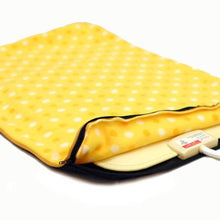 Load image into Gallery viewer, Fluffy Paws Indoor Pet Bed Warmer Electric Heated Pad with Free Cover (Dual Temperature & UL Certified), Yellow Dot Large - 20.9" x 28.4"