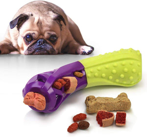 Fluffy Paws Dog Treat Chew Toy, Dumbbell Shaped Rubber Pet Toy Feed Bo –  HurriK9