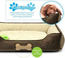 Load image into Gallery viewer, Fluffy Paws Pet Lounger Pet Bed Premium Bedding with Super Soft Padding and Anti-Skid Bottom for Dogs &amp; Cats [Lightweight, Self-Warming], Dark Brown - Large 31&quot; x 25&quot; x 8
