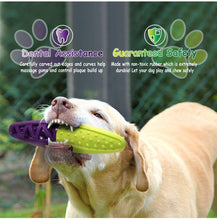 Load image into Gallery viewer, Fluffy Paws Dog Toy, Durable Squeaky Stick-Shaped Pet Toy, [Dual Color] Rubber Dental Chewing Biting Pet Toy for Small and Medium Dog Puppy,Green/Purple
