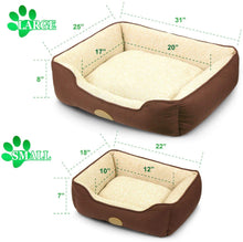 Load image into Gallery viewer, Fluffy Paws Pet Lounger Pet Bed Premium Bedding with Super Soft Padding and Anti-Skid Bottom for Dogs &amp; Cats [Lightweight, Self-Warming], Brown - Large 31&quot; x 25&quot; x 8
