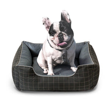 Load image into Gallery viewer, Fluffy Paws Pet Bed Crate Pad Premium Bedding w/Inner Cushion for Dog/Cat [Happy Camper Series], Thunder Gray with Oxford Square Bottom - 26&quot;x22&quot;x8&quot;

